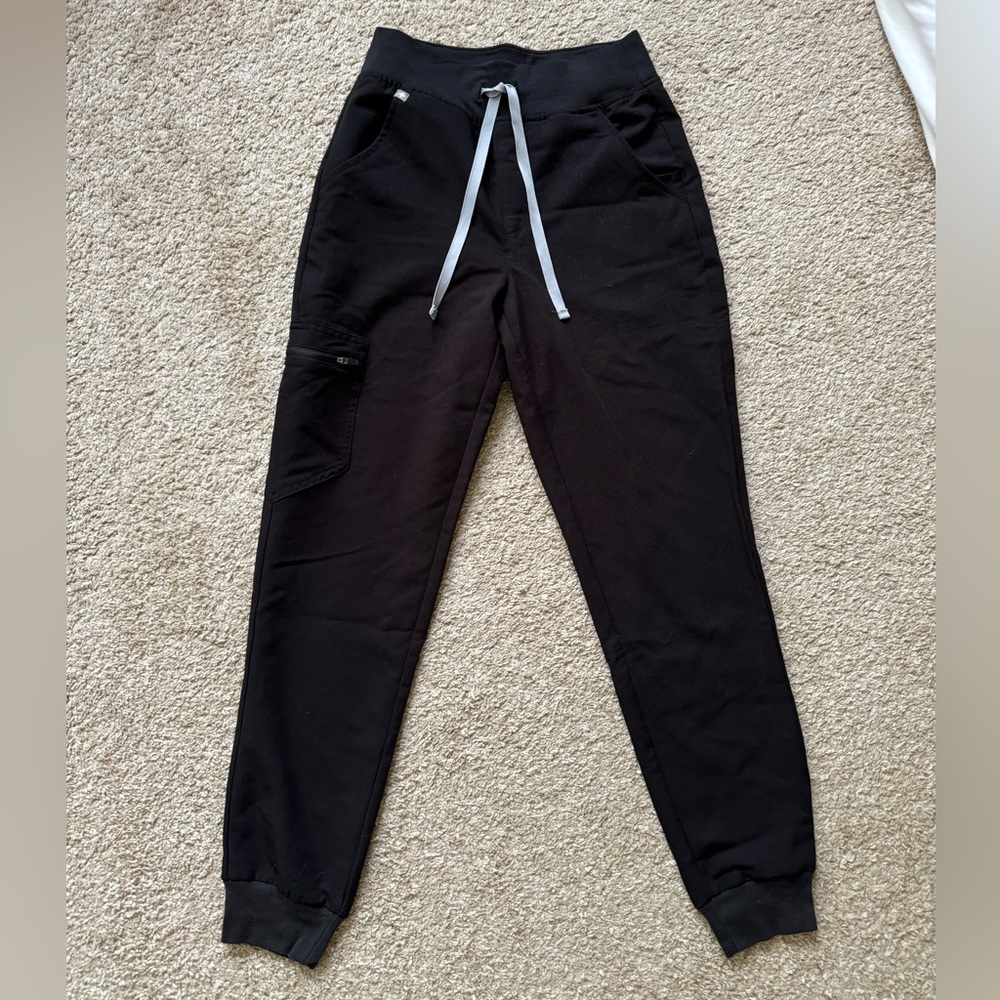Figs Black Jogger Scrub Pants